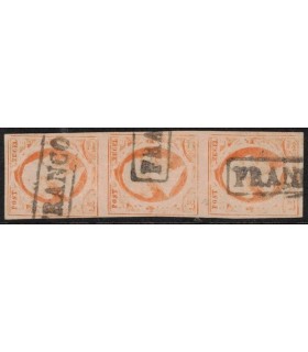 003 Koning Willem III (o) verticale strip van drie