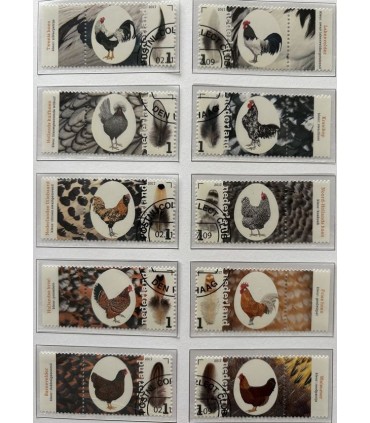 3488 - 3497 Kippenrassen (o) serie