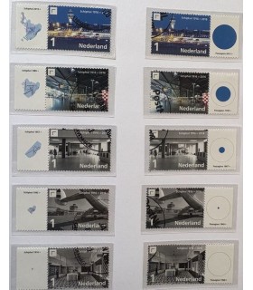 3447 - 3451 Schiphol 100 jaar (o) TAB serie