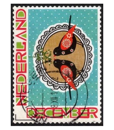 2897 Decemberzegel  vogelpaar (o)