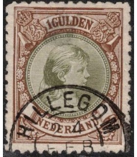 046 Prinses Wilhelmina (o) 1. stempel Hillegom
