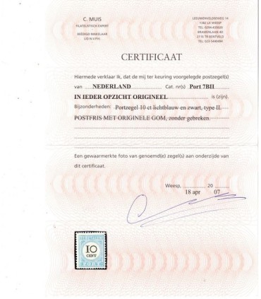 Port 07B Type II (xx) certificaat