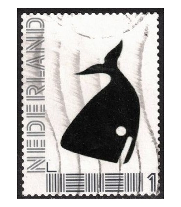 Silhouet van een walvis (o)