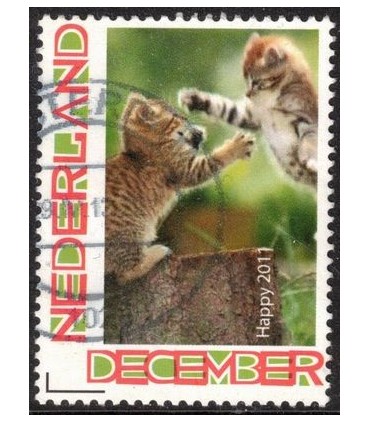 Kerstzegel Happy 2011 (o)