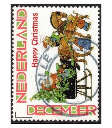 Kerstzegel Happy Christmas (o)