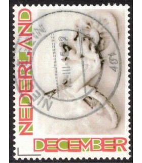 Kerstzegel fiets in de sneeuw (o)