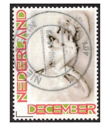 Kerstzegel fiets in de sneeuw (o)