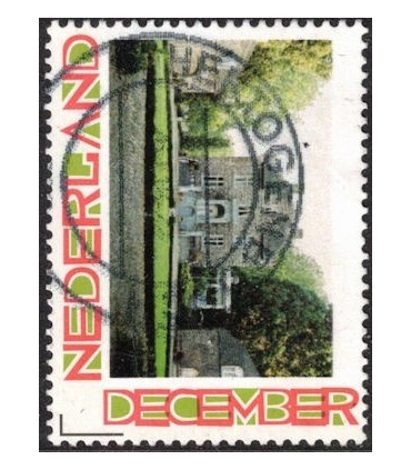 Kerstzegel oud huis (o)