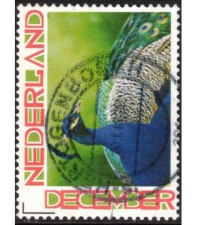 Kerstzegel Pauw (o)