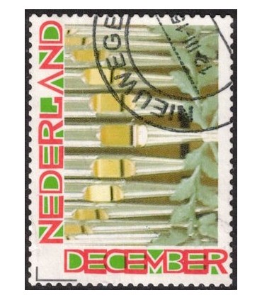 Kerstzegel orgelpijpen (o)