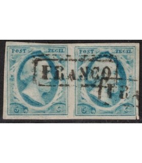 001 Koning Willem III (o) paar 3.