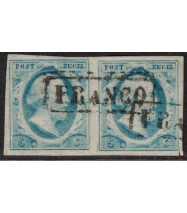 001 Koning Willem III (o) paar 3.