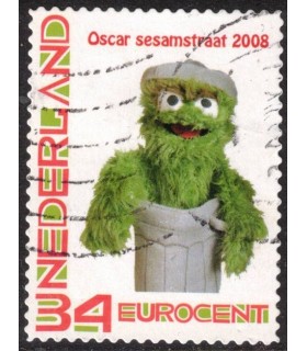 Kerstzegel Oscar Sesamstraat (o)