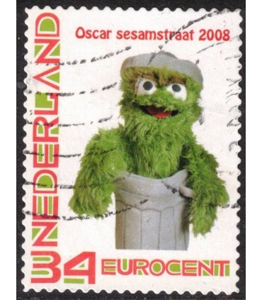 Kerstzegel Oscar Sesamstraat (o)