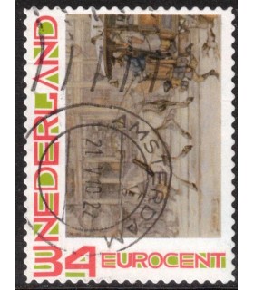 Kerstzegel Anton Pieck - Koets (o)