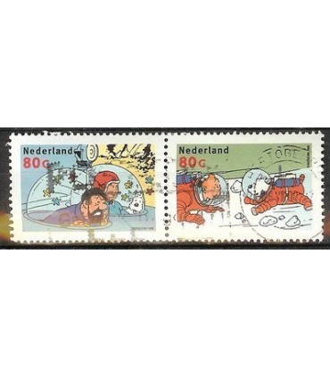 1839a - 1839b Strippostzegel (o)