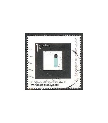 2811 Stad van Nederland windpost zwart (o)