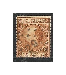 009 Koning Willem III (o) puntstempel 29.
