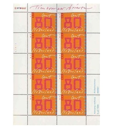 1837 Tien voor uw brieven vel (xx)