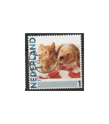 2791 Ha-26 Kat en hond (o)